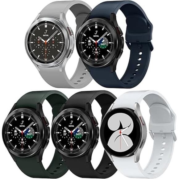 5 Packs Bands Compatible with Samsung Galaxy Watch 4 5 6 7 40mm 44mm/GalaxyWatch - Picture 7 of 7